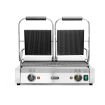 Grill de Contact Double Rainur&eacute;, Thermostats Ind&eacute;pendants, 3600W - Hendi