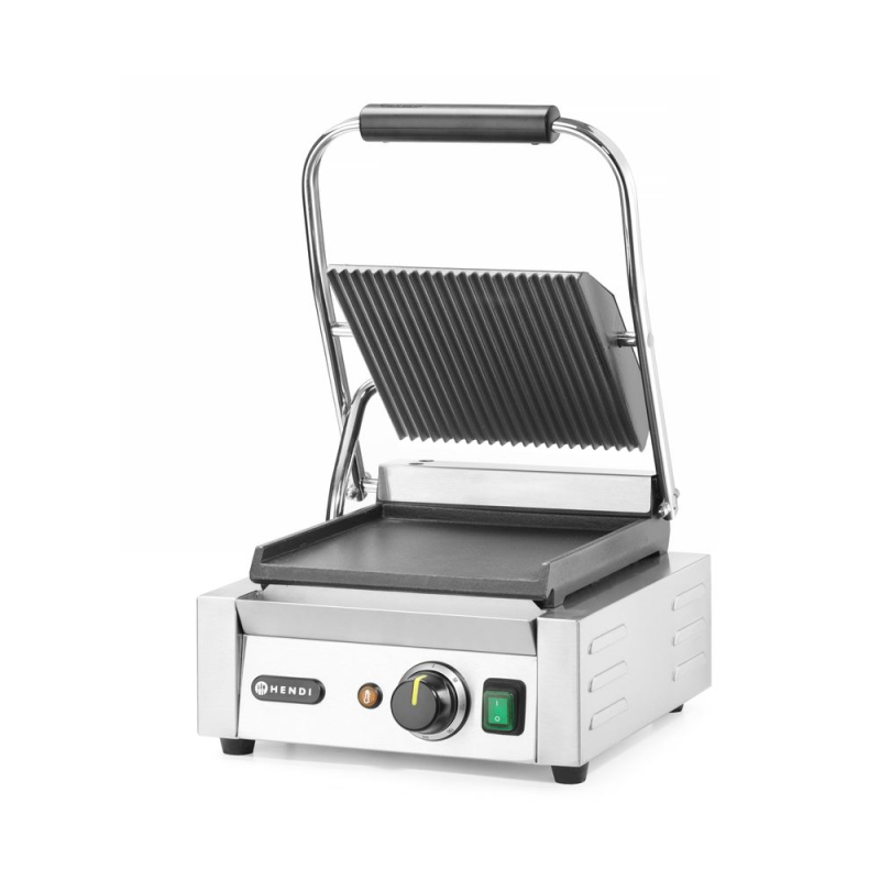 Grill de Contact Professionnel Rainur&eacute; Lisse 1800W HENDI 263600 - Hendi