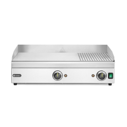 Grill &eacute;lectrique professionnel 3500W Kitchen Line, Surface 1/3 rainur&eacute;e 2/3 lisse - Hendi