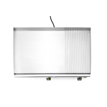 Grill &eacute;lectrique professionnel 3500W Kitchen Line, Surface 1/3 rainur&eacute;e 2/3 lisse - Hendi