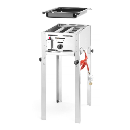 Grill Gaz Mini Professionnel Inox 5,8kW (340x540xH840mm) 154700 - Hendi