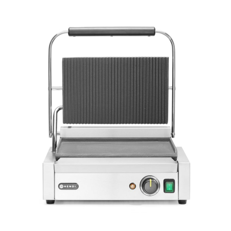 Grill Panini professionnel rainur&eacute;/lisse 2200W HENDI 430x375x216mm - Hendi