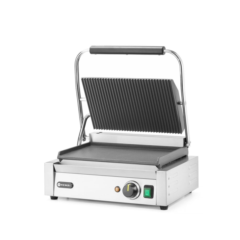 Grill Panini professionnel rainur&eacute;/lisse 2200W HENDI 430x375x216mm - Hendi