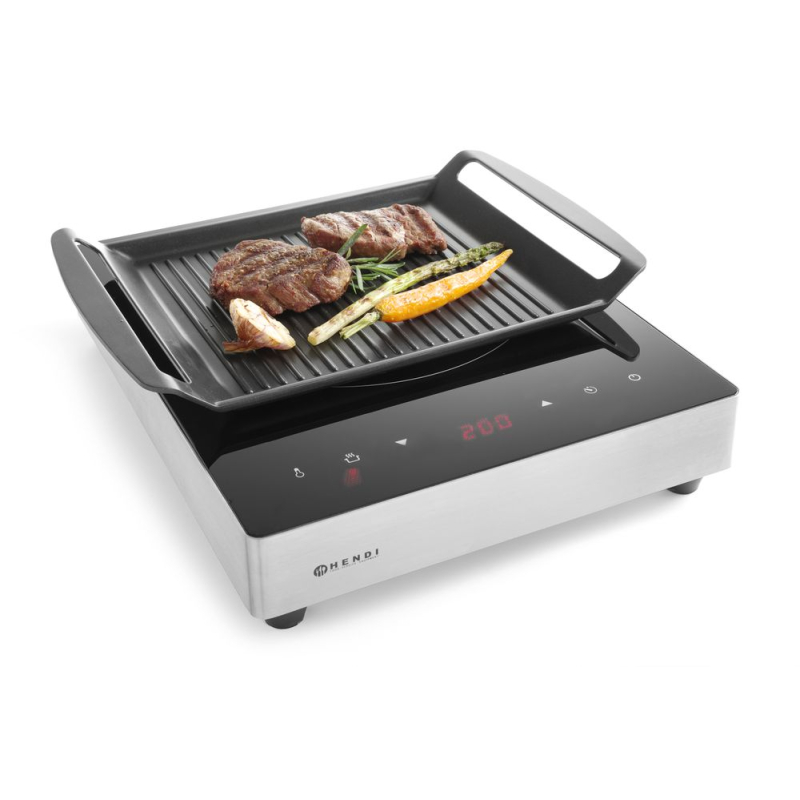 Grill pour Plaque de Cuisson &agrave; Induction Professionnel, 390x260mm - Hendi