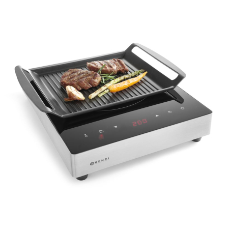 Grill pour Plaque de Cuisson &agrave; Induction Professionnel, 390x260mm - Hendi