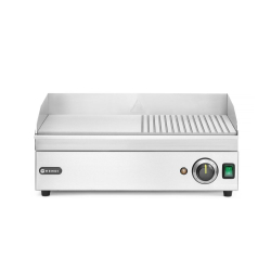 Grill Professionnel &Eacute;lectrique Moiti&eacute; Rainur&eacute;/Moiti&eacute; Lisse, 2400W, Kitchen Line - Hendi