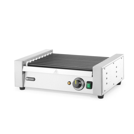Grill Roulant &Eacute;lectrique 9 Rouleaux Anti-Adh&eacute;sif pour Saucisses, 230V/940W, Temp&eacute;rature R&eacute;glable 150&deg;C - Hendi