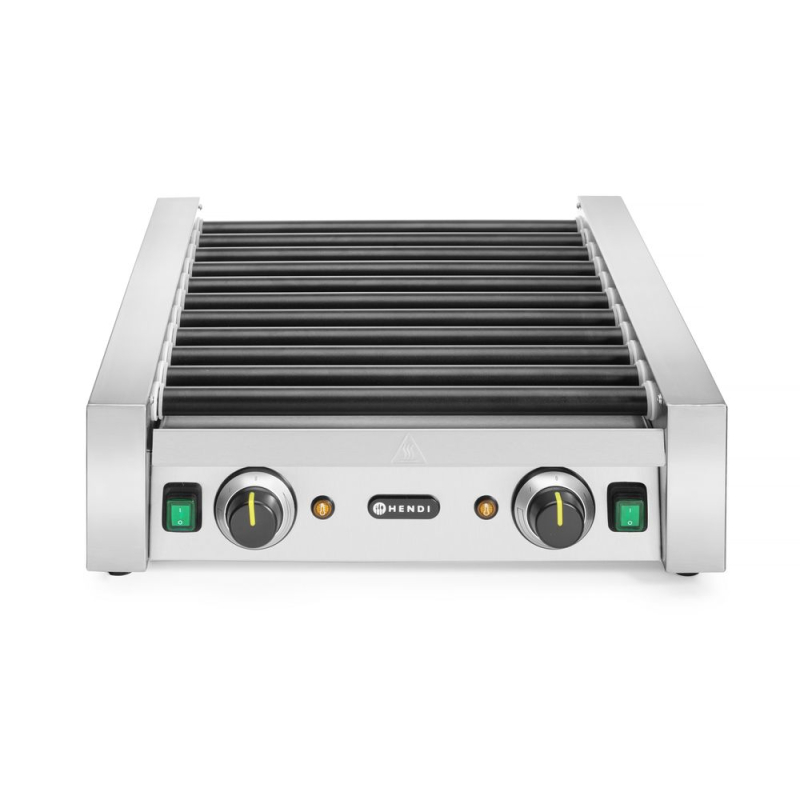 Grill Roulant Professionnel pour Saucisses 11 Rouleaux Double Zone 1180W - Hendi