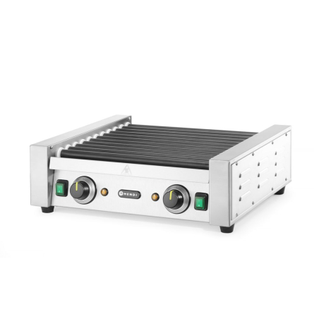 Grill Roulant Professionnel pour Saucisses 11 Rouleaux Double Zone 1180W - Hendi