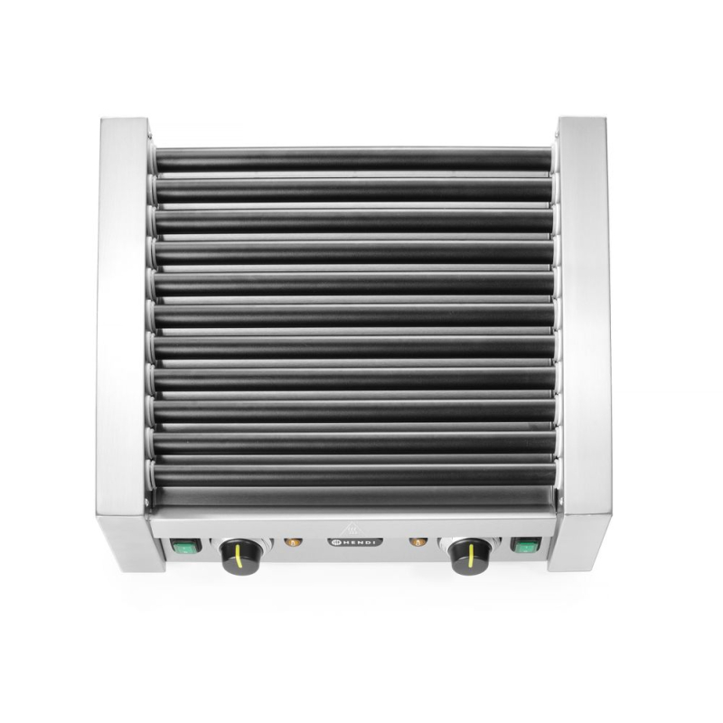 Grill Roulant Professionnel pour Saucisses 11 Rouleaux Double Zone 1180W - Hendi