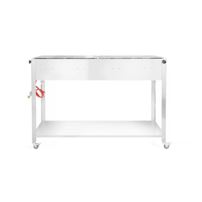 Grill-Master Quattro Gaz Professionnel 22kW, 1330x600x(H)920mm, Acier Inoxydable - Hendi