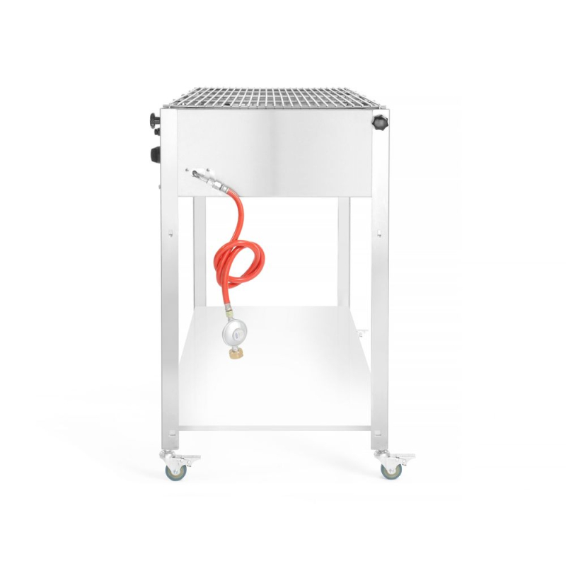 Grill-Master Quattro Gaz Professionnel 22kW, 1330x600x(H)920mm, Acier Inoxydable - Hendi