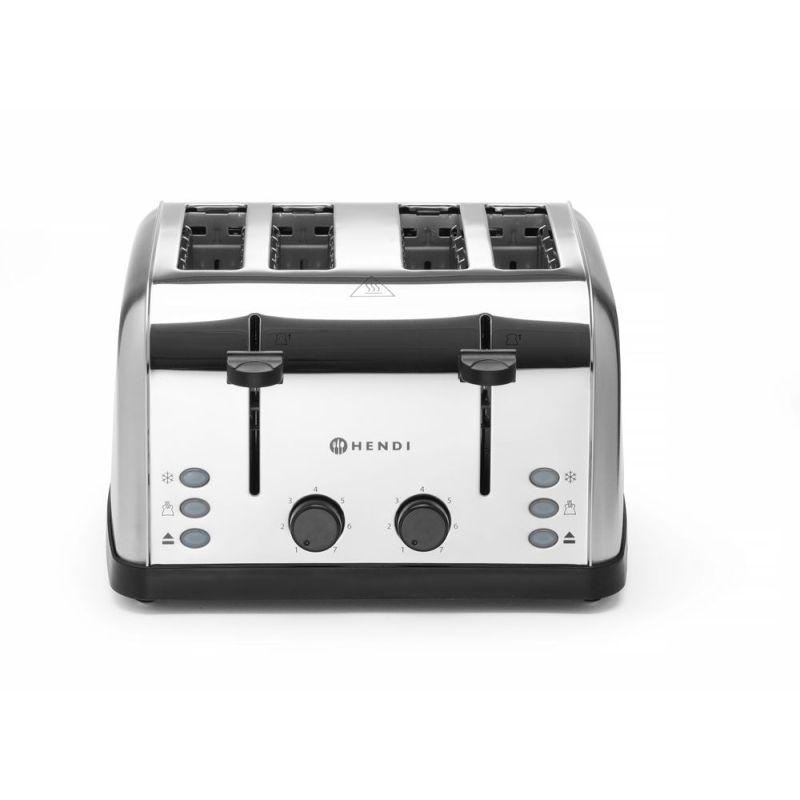 Grille-pain Professionnel 4 Tranches Inox 1500W - Hendi