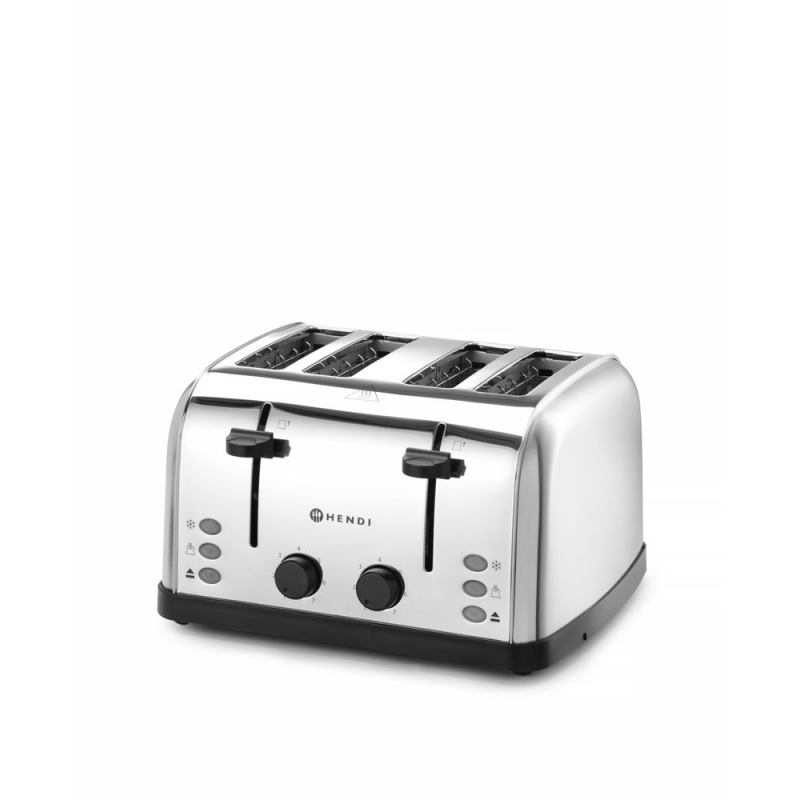 Grille-pain Professionnel 4 Tranches Inox 1500W - Hendi
