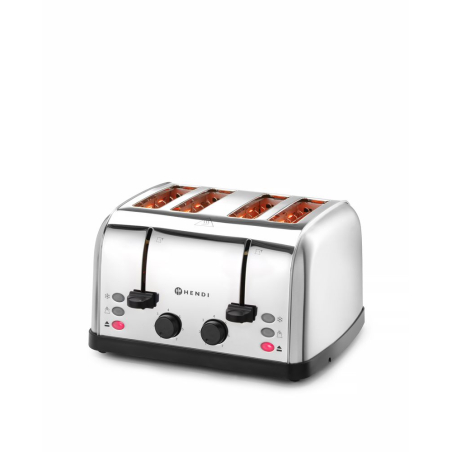 Grille-pain Professionnel 4 Tranches Inox 1500W - Hendi
