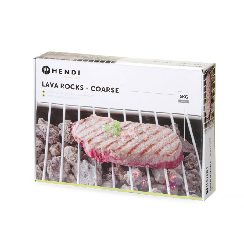 Grosses Pierres de Lave pour Barbecue &agrave; Gaz, Carton - Hendi