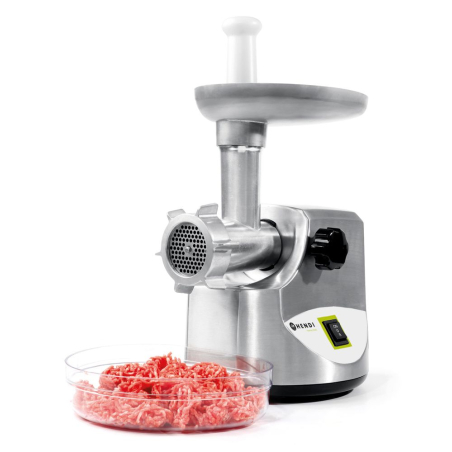Hachoir &agrave; Viande &Eacute;lectrique Compact 400W, Saucisses et Tartare, 3 Tubes &agrave; Farce - Hendi