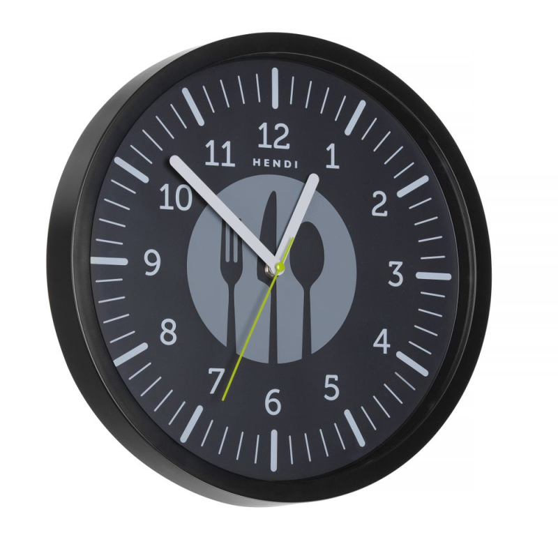 Horloge Murale Designer Robert Bronwasser Noire, ⌀356mm - Hendi