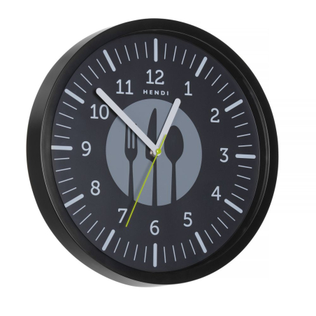 Horloge Murale Designer Robert Bronwasser Noire, ⌀356mm - Hendi