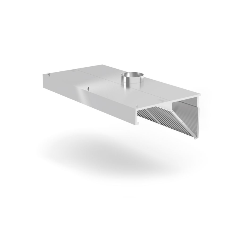 Hotte Aspirante Murale Inclin&eacute;e Professionnelle LED 1000x700mm - Hendi