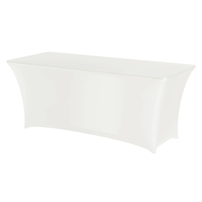Housse de table rectangulaire Easy-Jersey Blanc, 183x76x(H)73 cm, Symposium - Hendi