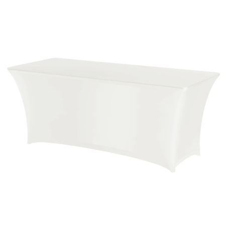 Housse de table rectangulaire Easy-Jersey Symposium Blanc 1500x760x(H)730mm - Hendi
