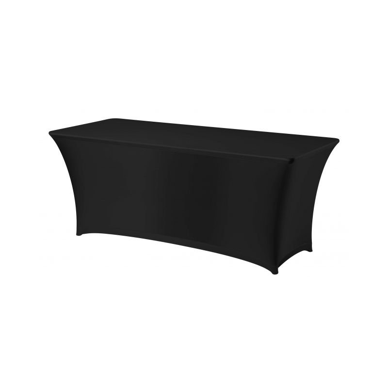 Housse de table rectangulaire noire Easy-Jersey 1200x760mm pour buffet - Hendi