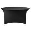 Housse de Table Ronde Symposium Noire, Jersey Polyester/&Eacute;lasthanne ⌀1800x760mm - Hendi