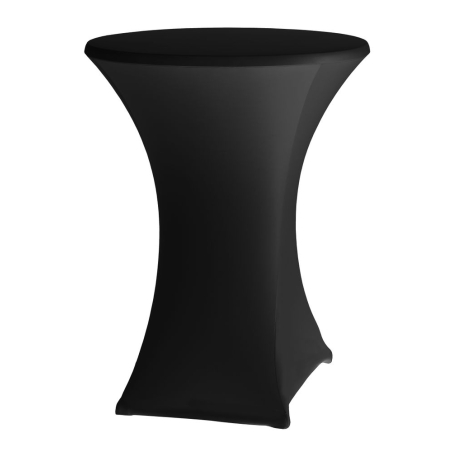 Housse Mange-Debout Rond Noire &Eacute;lasthanne ⌀850x(H)1150mm - Hendi