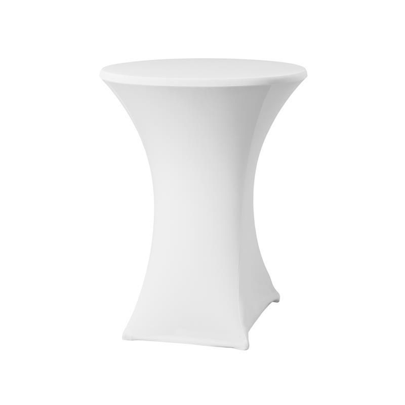 Housse Mange-Debout Ronde Extensible Jersey Blanc - &Oslash;850x1150mm - Hendi