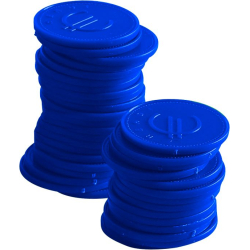 Jetons BarUp Bleus 100 Pi&egrave;ces, ⌀25mm - Hendi