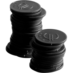 Jetons de poker BarUp noirs, lot de 100 pi&egrave;ces, &Oslash;25mm - Hendi