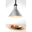 Lampe chauffante conique r&eacute;glable en aluminium avec cordon 70-150 cm et ampoule incassable - Hendi