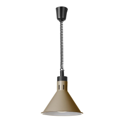 Lampe chauffante conique r&eacute;glable en aluminium, 250W, Beige - Hendi