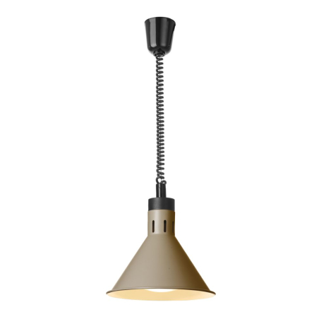 Lampe chauffante conique r&eacute;glable en aluminium, 250W, Beige - Hendi