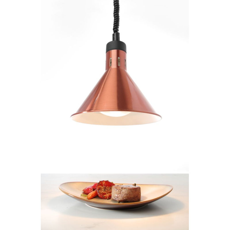 Lampe Chauffante Conique R&eacute;glable en Cuivre 250W - Hendi