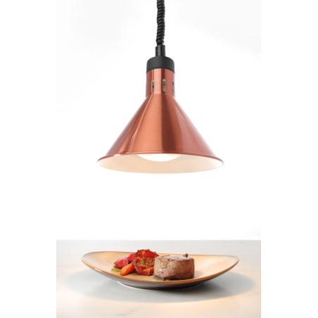 Lampe Chauffante Conique R&eacute;glable en Cuivre 250W - Hendi