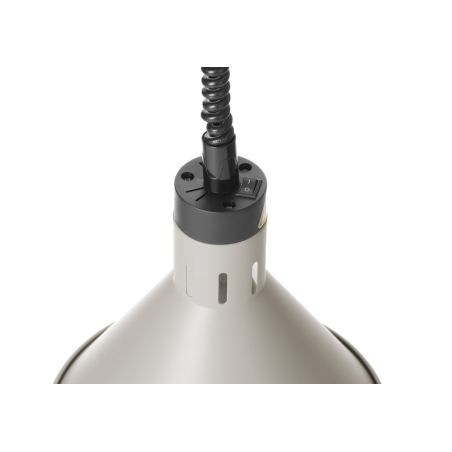 Lampe Chauffante Conique R&eacute;glable Professionnelle pour Buffet 250W Blanche - Hendi