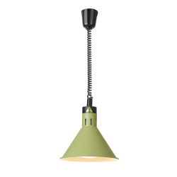 Lampe Chauffante Conique R&eacute;glable Professionnelle, Cordon 70-150cm, Vert - Hendi