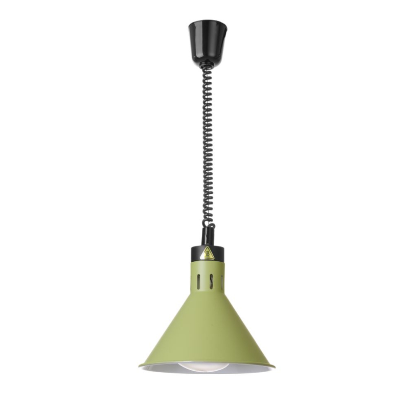 Lampe Chauffante Conique R&eacute;glable Professionnelle, Cordon 70-150cm, Vert - Hendi