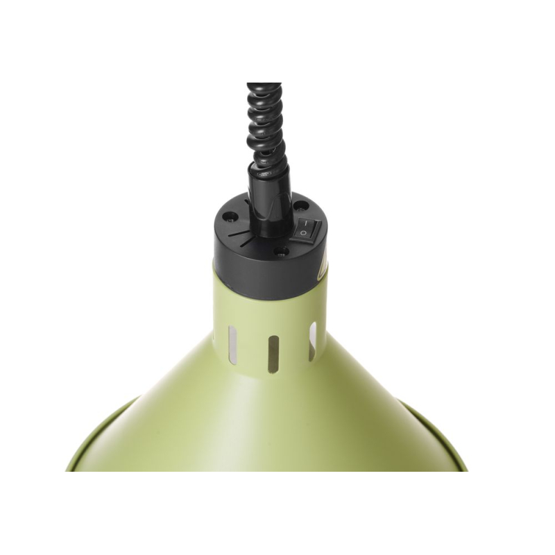 Lampe Chauffante Conique R&eacute;glable Professionnelle, Cordon 70-150cm, Vert - Hendi
