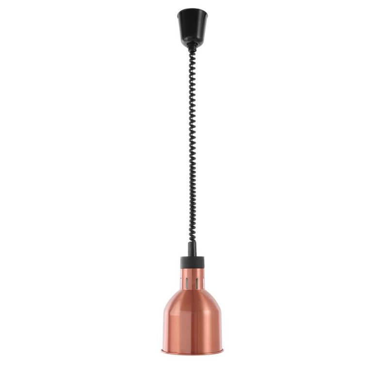 Lampe Chauffante Cylindrique R&eacute;glable Cuivre 250W Maintien au Chaud Professionnel - Hendi