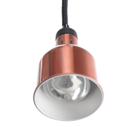 Lampe Chauffante Cylindrique R&eacute;glable Cuivre 250W Maintien au Chaud Professionnel - Hendi