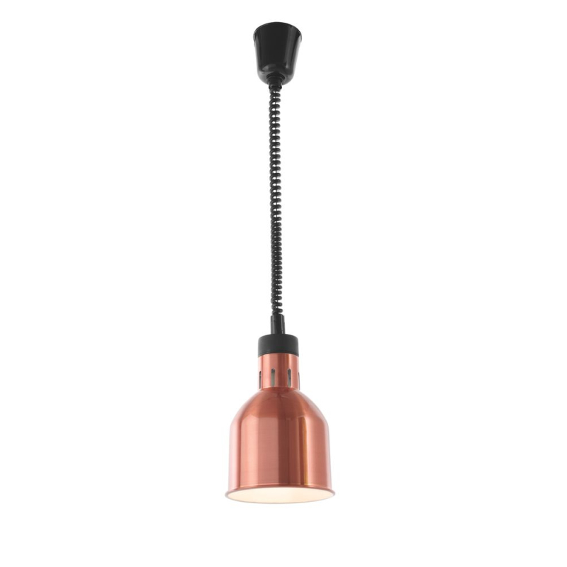 Lampe Chauffante Cylindrique R&eacute;glable Cuivre 250W Maintien au Chaud Professionnel - Hendi
