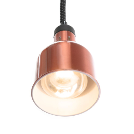 Lampe Chauffante Cylindrique R&eacute;glable Cuivre 250W Maintien au Chaud Professionnel - Hendi