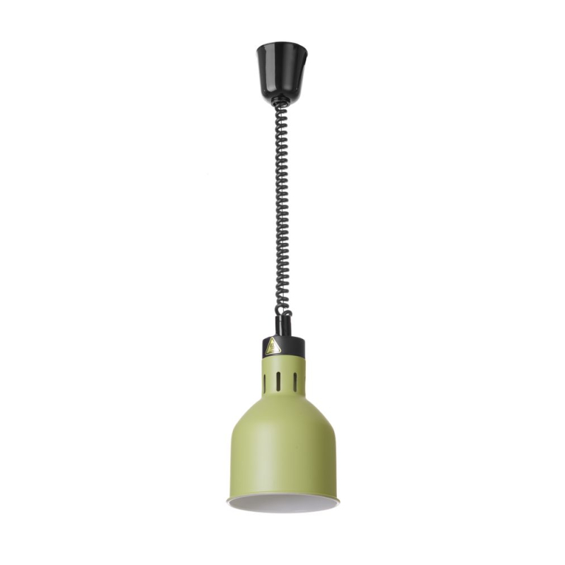 Lampe Chauffante Cylindrique R&eacute;glable Professionnelle pour Maintien au Chaud, Verte, 250W - Hendi