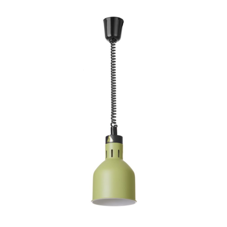Lampe Chauffante Cylindrique R&eacute;glable Professionnelle pour Maintien au Chaud, Verte, 250W - Hendi
