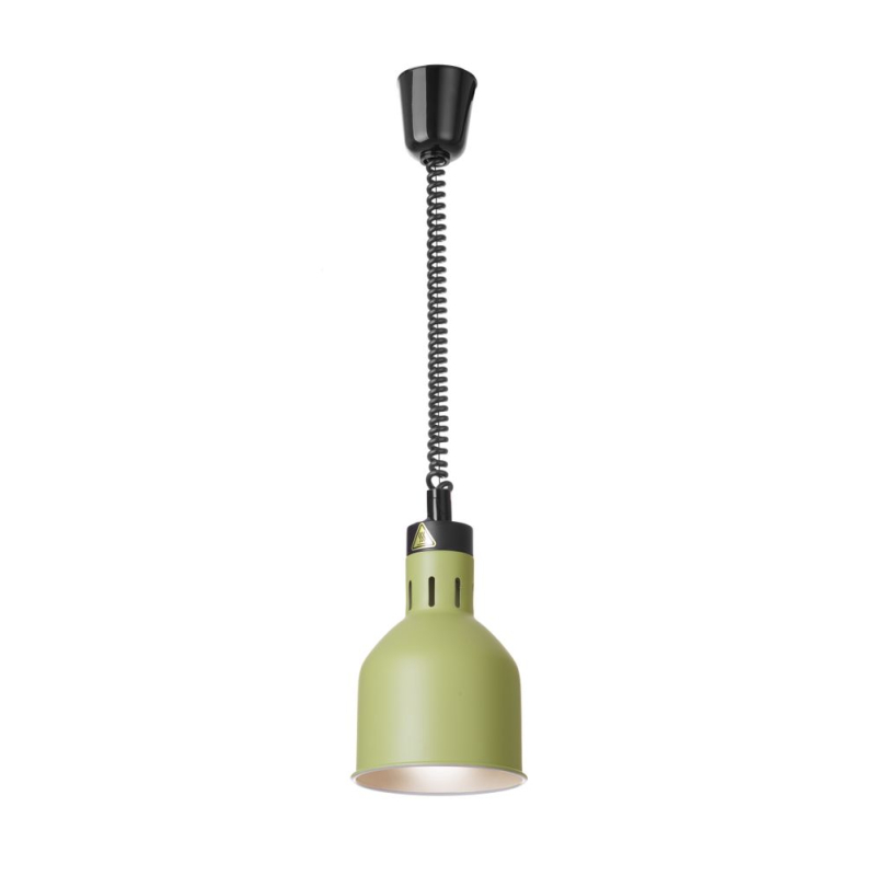 Lampe Chauffante Cylindrique R&eacute;glable Professionnelle pour Maintien au Chaud, Verte, 250W - Hendi