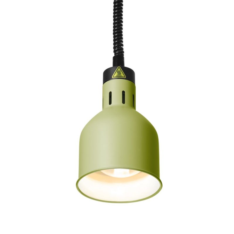 Lampe Chauffante Cylindrique R&eacute;glable Professionnelle pour Maintien au Chaud, Verte, 250W - Hendi