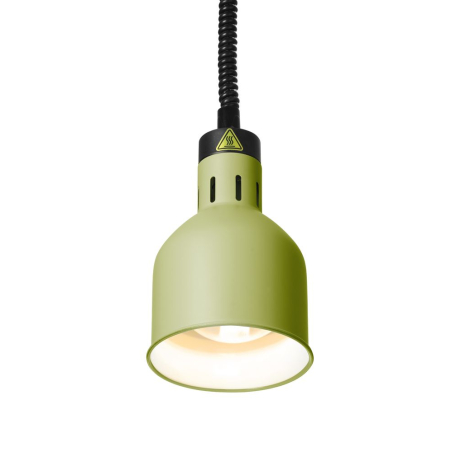 Lampe Chauffante Cylindrique R&eacute;glable Professionnelle pour Maintien au Chaud, Verte, 250W - Hendi